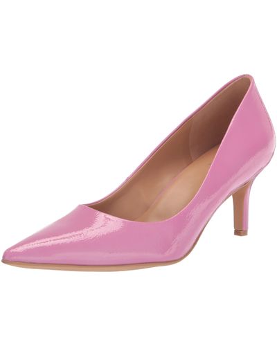 Naturalizer S Everly Pointed Toe Low Heel Stiletto Pump,wild Rose Pink Patent,8.5
