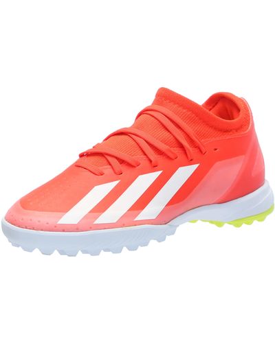 adidas Adult X Crazyfast League Turf Sneaker - Red