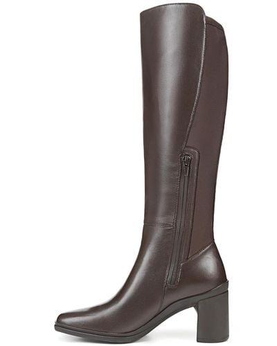 Naturalizer S Axel2 Waterproof Knee High Boot Oxford Brown Wp Leather 10 M