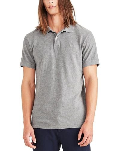 Dockers Slim Fit Short Sleeve Performance Pique Polo - Gray