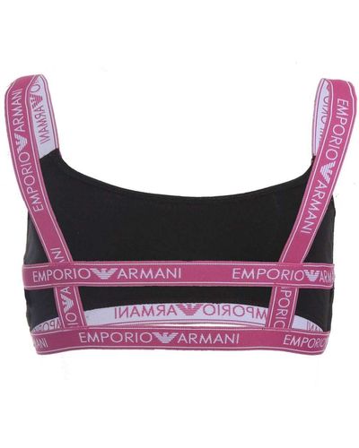 Emporio Armani Bodywear Iconic Logoband Bralette Bra - Pink