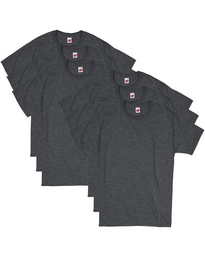 Hanes Mens Essentials Short Sleeve T-shirt Value Pack - Black