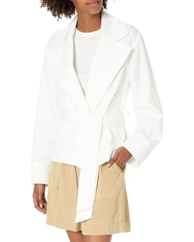 Vince Womens Cropped Casual Jacket,off White,xx-small