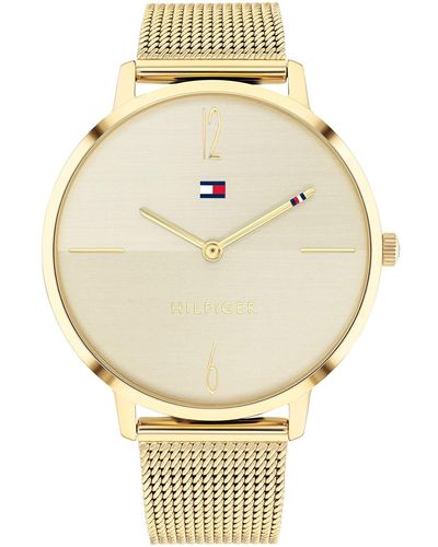 Tommy Hilfiger Quartz Stainless Steel And Mesh Bracelet Casual Watch - Metallic