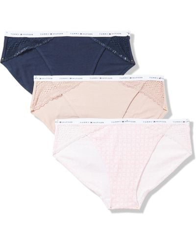 Tommy Hilfiger Cotton Lace Bikini Underwear Panty - Blue