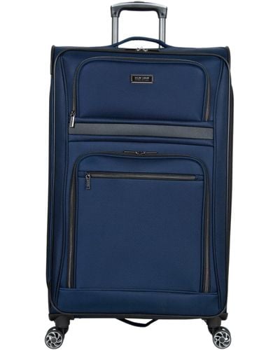 Kenneth Cole Rugged Roamer Lightweight Softside Expandable 8-wheel Spinner Luggage - Blue