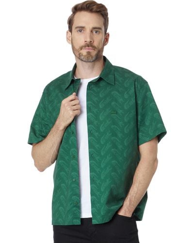 Lacoste Short Sleeve Relaxed Fit Button-down Shirt - Green