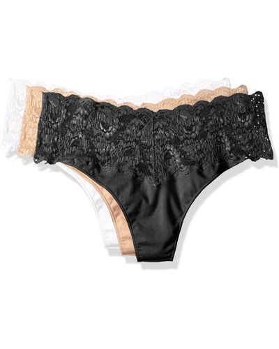 Cosabella Say Never Lovelie Thong Plus Size 3 Pack Set - Black