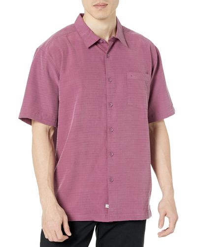 Quiksilver Centinela 4 Button Up Comfort Fit Pocket Shirt - Purple