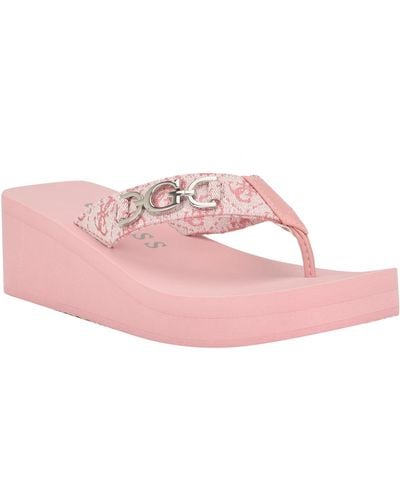 Guess Edany Wedge Sandaal - Roze