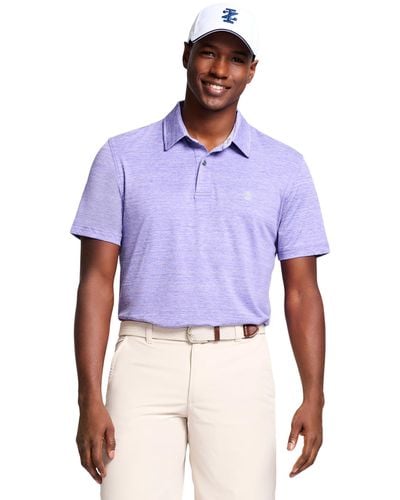 Izod Golf Title Holder Short Sleeve Polo Ultra Violet Large - Purple