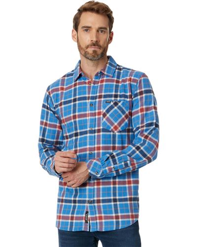 Rip Curl Checked In Flannel Shirt - Blue