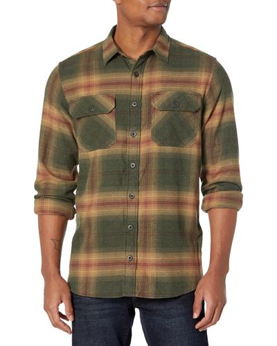 Pendleton Long Sleeve Tall Super Soft Burnside Flannel Shirt - Green