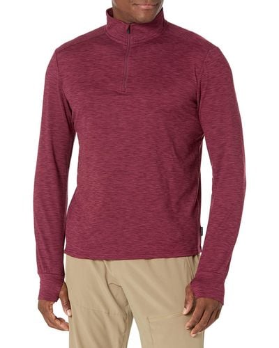Jockey Pacer Space Dye Quarter Zip Pullover - Red