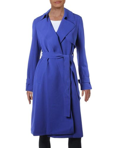 Theory Belted Oaklane Trench Coat - Blue