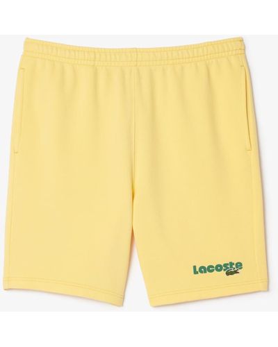 Lacoste Regular Fit Short W/adjustable Waist Wording On Bottom - Yellow