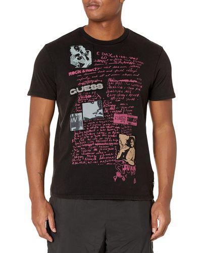 Guess Short Sleeve Ges Tour Tee - Black