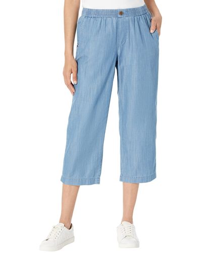 Tommy Hilfiger Womens Chambray With Pull Up Loops Casual Pants - Blue