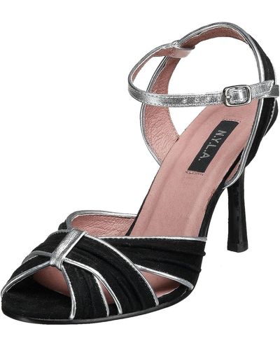 N.y.l.a. Galina Ankle Strap Sandal,black,6 M