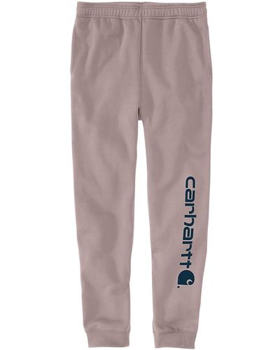 Carhartt Relaxed Fit Midweight Tapered Logo Graphic Sweatpant - Gray