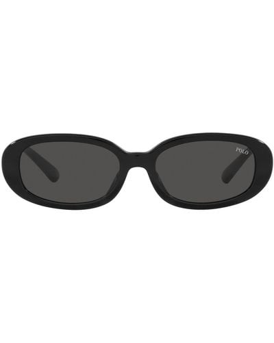 Polo Ralph Lauren S Ph4198u Universal Fit Oval Sunglasses - Black