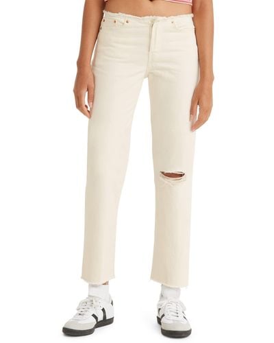 Levi's Ripped Waist Wedgie Jeans, - Natural