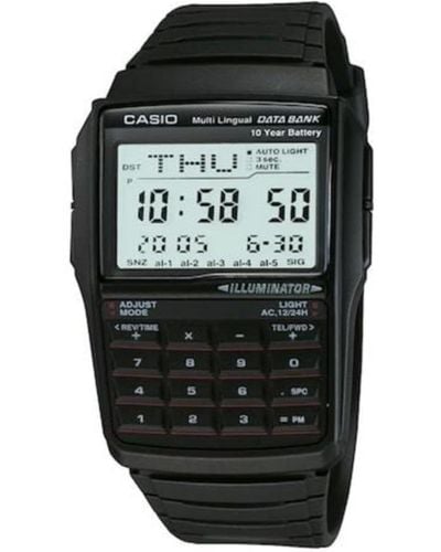 G-Shock Dbc32-1a Data Bank Black Digital Watch - Gray