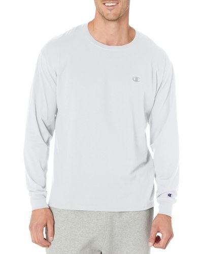 Champion , Classic And Comfortable Tee, Long-sleeve T-shirt For - White