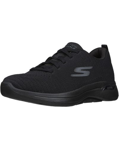 Skechers Gowalk Arch Fit-Athletic-Zapatos Deportivos para Caminar con Espuma refrigerada por Aire - Negro