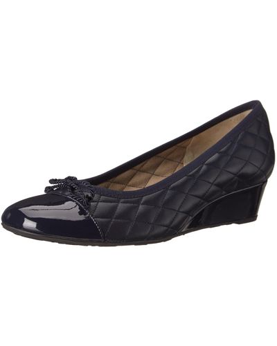 French Sole Deluxe Wedge Pump - Blue