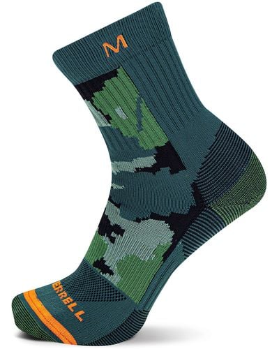 Merrell Trail Running Lightweight Socks- Anti-slip Heel And Breathable Mesh - Green