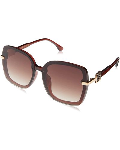 Jessica Simpson S J6112 Oversized Square Sunglasses With 100% Uv Protection. Glam Gifts For Her - Black