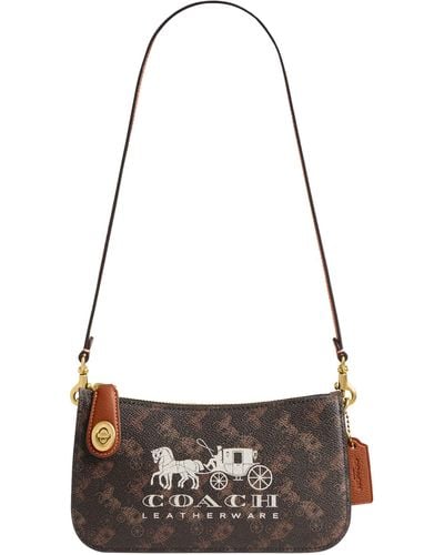 COACH Horse And Carriage Coated Canvas Turnlock Penn Shoulder Bag - Multicolor