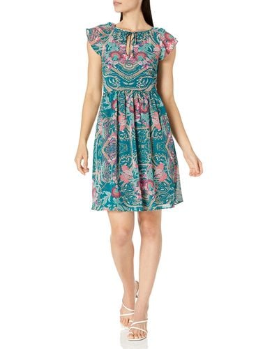 Vince Camuto Casual Float Babydoll Dress - Blue