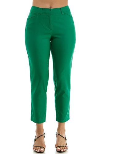 Nanette Lepore Freedom Stretch Flattering Pant With Slit Back Pockets - Green