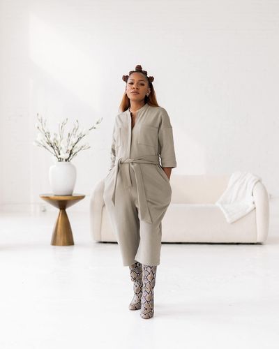 The Drop Vetiver Jumpsuit By @victoriouslogan - White