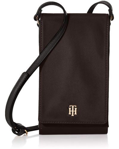 Tommy Hilfiger Womens Julia-iphone Xbody-smooth Grain Pvc Crossbody - Natural