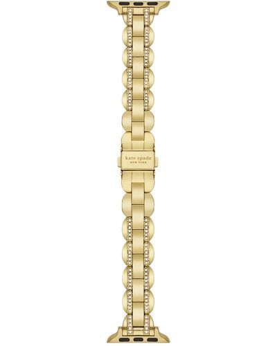 Kate Spade Women's Gold-tone Pavé Stainless Steel Bracelet Band For Apple Watch® - Metallic