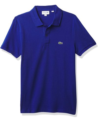 Lacoste Classic Pique Slim Fit Short Sleeve Polo Shirt - Blue