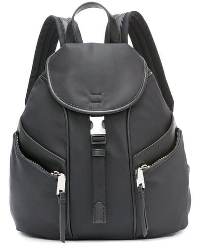 Calvin Klein Shay Nylon Front Buckle Zip Around Backpack - Black