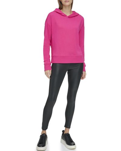 Andrew Marc Long Sleeve Fashion Hoodie - Pink