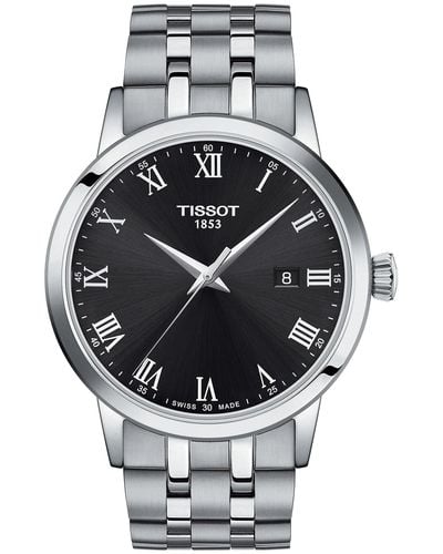 Tissot Mens Classic Dream Stainless Steel Dress Watch Gray T1294101105300