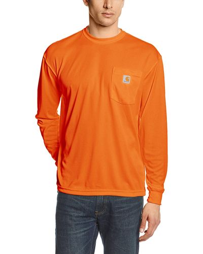 Carhartt Force Color Enhanced Long Sleeve T-shirt - Orange