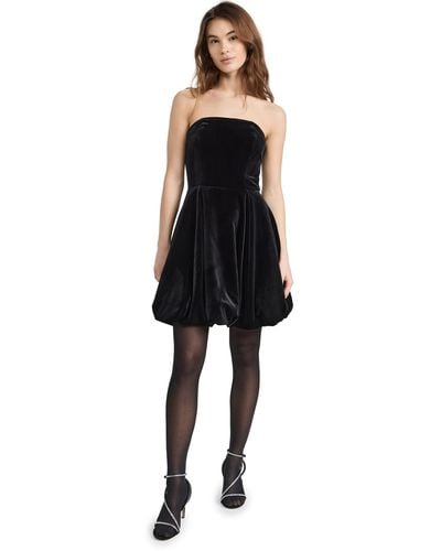 Shoshanna Strapless Bubble Hem Lunar Dress - Black
