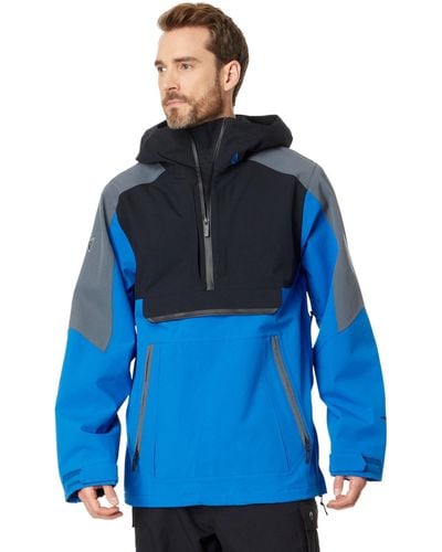 Volcom Brighton Pullover Anarok Hooded Snowboard Jacket - Blue