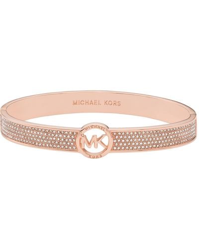 Michael Kors Rose Gold-tone Brass Bangle Bracelet - Pink