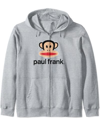 Paul Frank Julius Big Face Logo Zip Hoodie - Gray