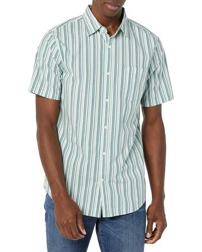 Amazon Essentials Slim-fit Short-sleeve Poplin Shirt - Multicolour