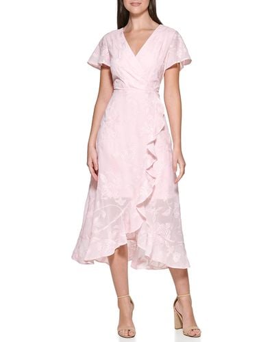 Kensie Ruffle Midi - Pink