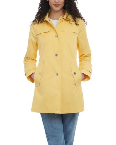 London Fog Double Collar Raincoat - Yellow